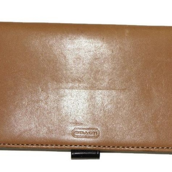 Coach Soho Wallet & Checkbook Cover Tan Leather - Picture 5 of 8